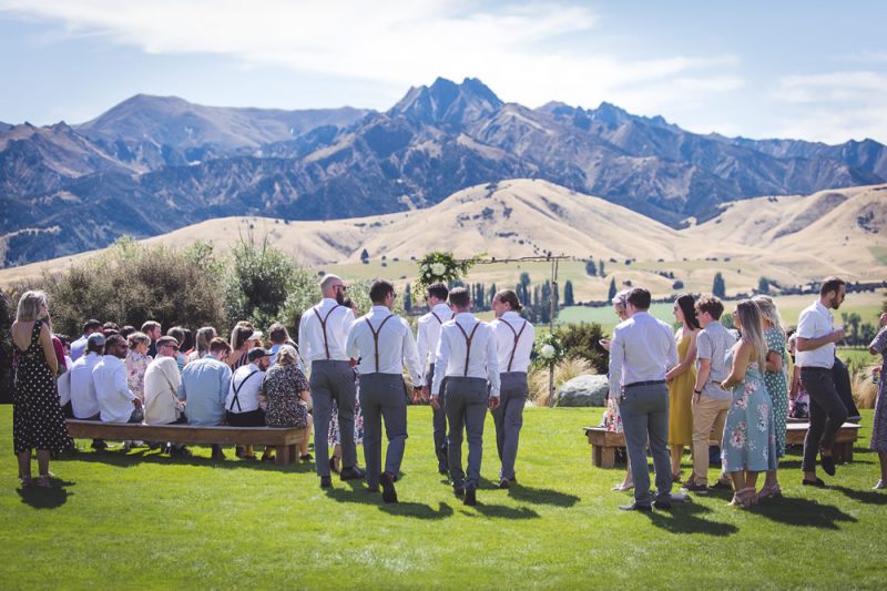 A spectacular backdrop for a wedding ceremony - photo by Fallon